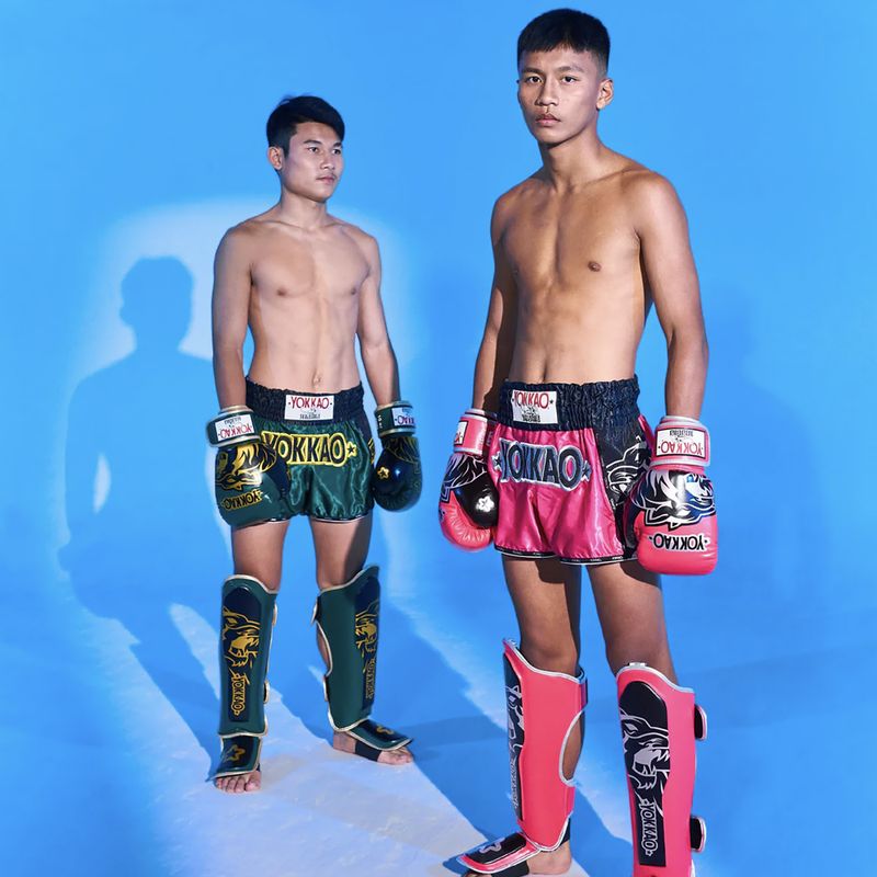 Pánské tréninkové šortky YOKKAO Original Muay Thai green 8