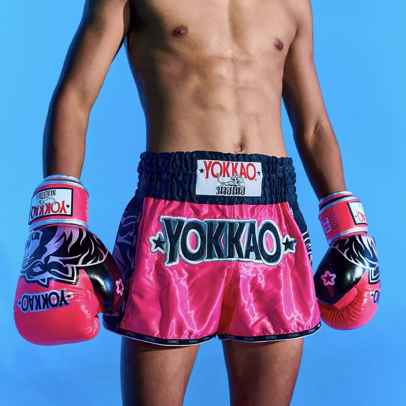 Pánské tréninkové šortky YOKKAO Original Muay Thai magenta 8