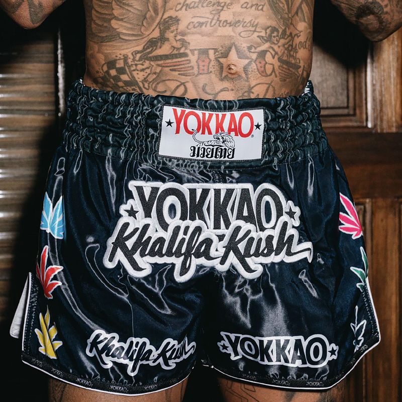 Pánské tréninkové šortky YOKKAO Khalifa Kush Muay Thai black 6