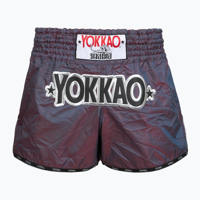 Pánské tréninkové šortky YOKKAO Lunar Muay Thai iridescent blue grey