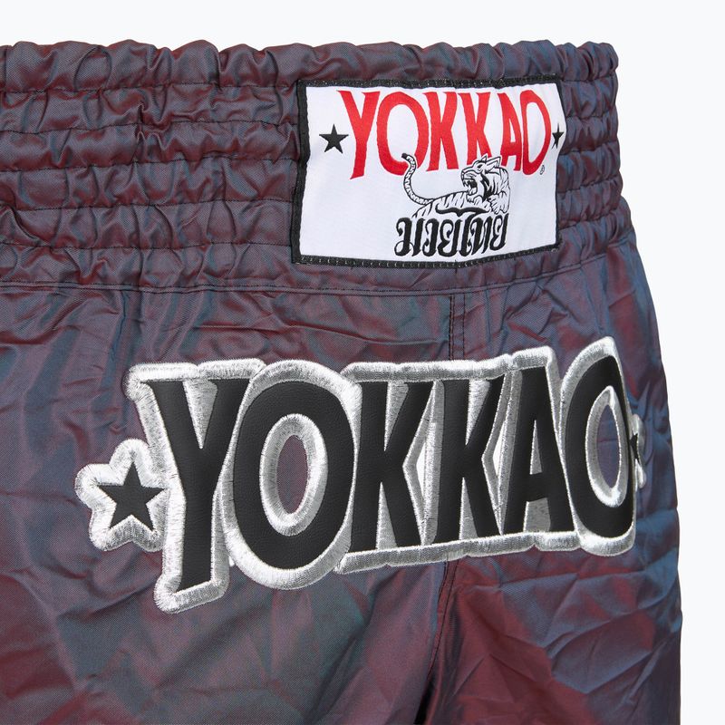 Pánské tréninkové šortky YOKKAO Lunar Muay Thai iridescent blue grey 4
