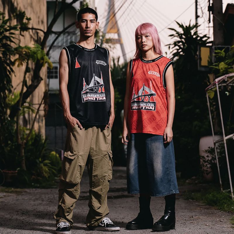 Pánské tréninkové tričko YOKKAO Basket Bridge Tank Top red 3