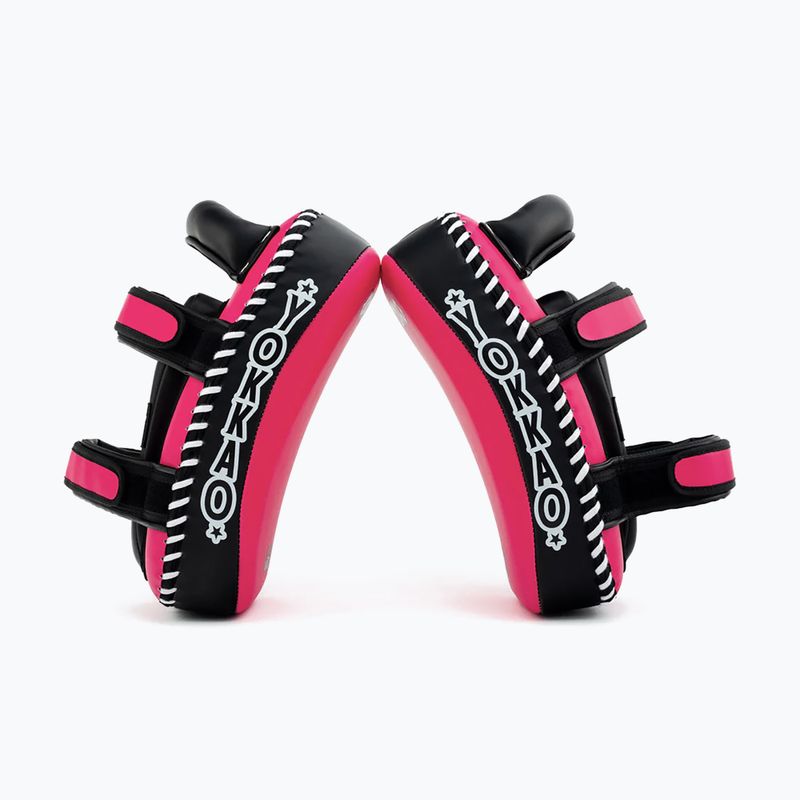Tréninkové terče YOKKAO Freestyle Kicking Pads 2 pcs. fuchsia/black 6