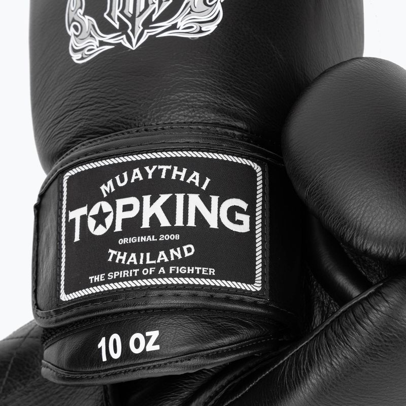 Top King Muay Thai Ultimate černé boxerské rukavice 4