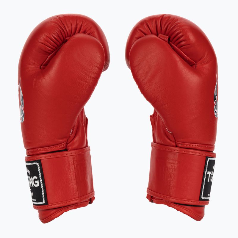 Top King Muay Thai Ultimate červené boxerské rukavice 3