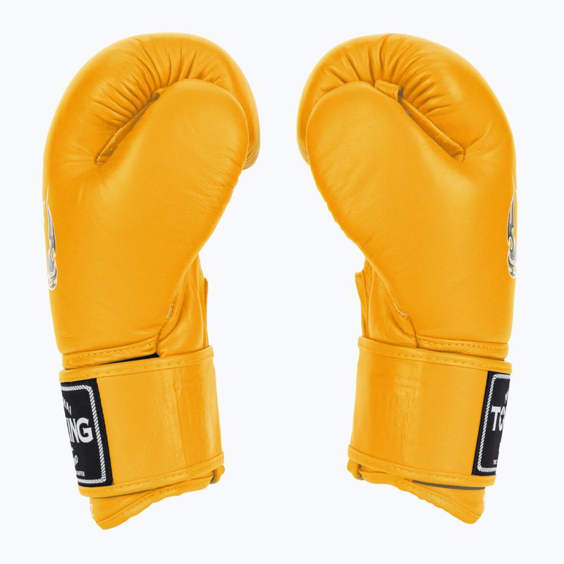 Top King Muay Thai Ultimate žluté boxerské rukavice 3
