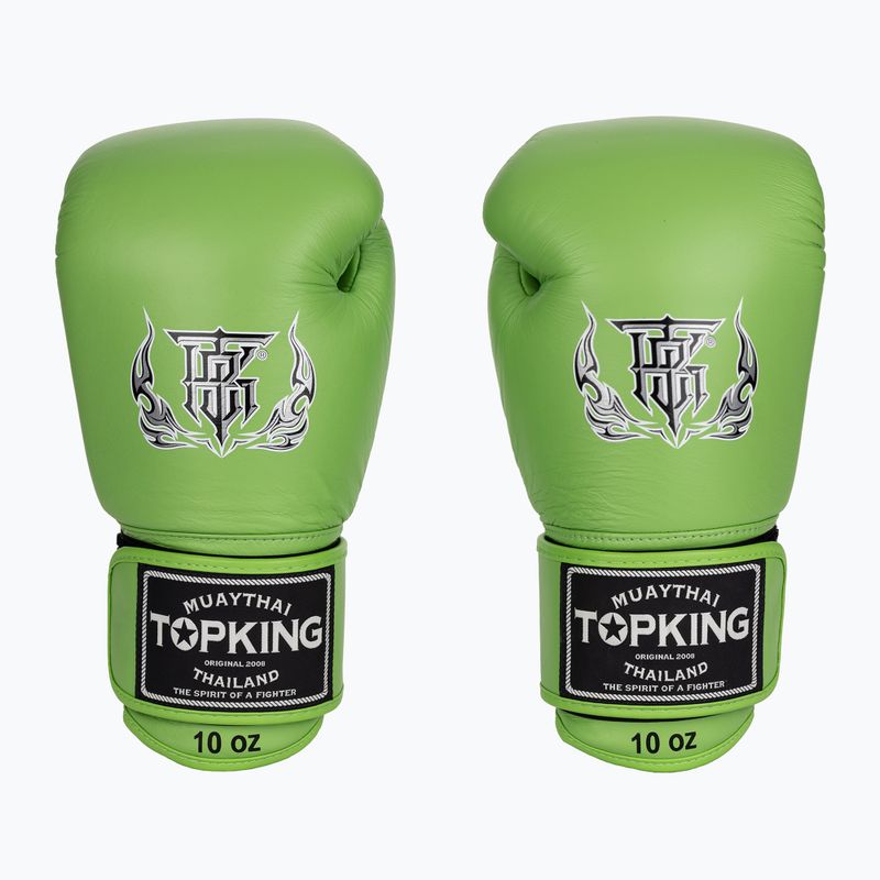 Top King Muay Thai Ultimate zelené boxerské rukavice