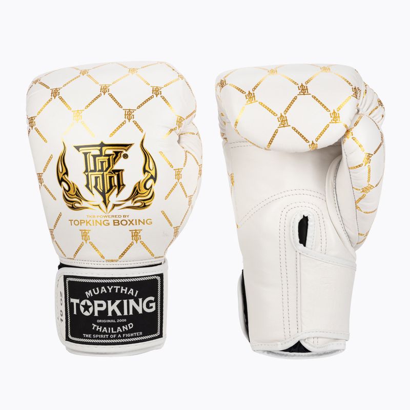 Boxerské rukavice Top King Boxing Chain bílé/zlaté