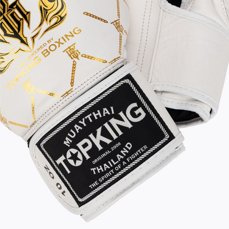 Boxerské rukavice Top King Boxing Chain bílé/zlaté 4