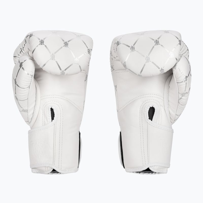 Boxerské rukavice Top King Boxing Chain bílé/stříbrné 2