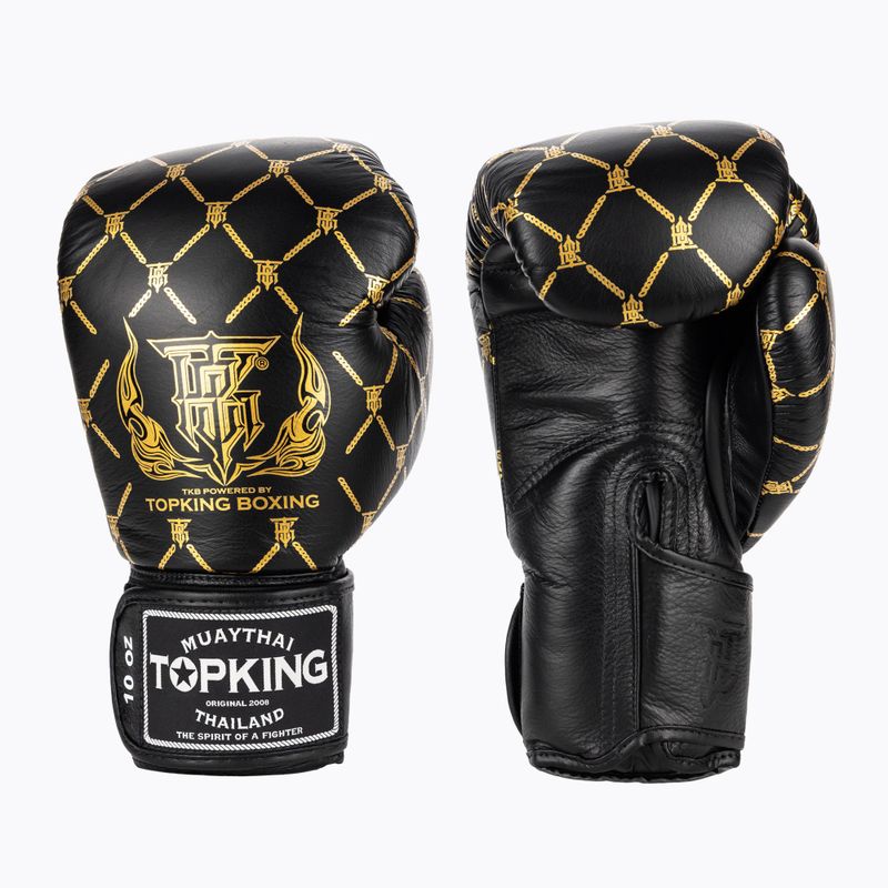 Top King Boxing Řetězové rukavice černá/zlatá
