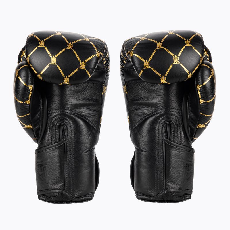 Top King Boxing Řetězové rukavice černá/zlatá 2