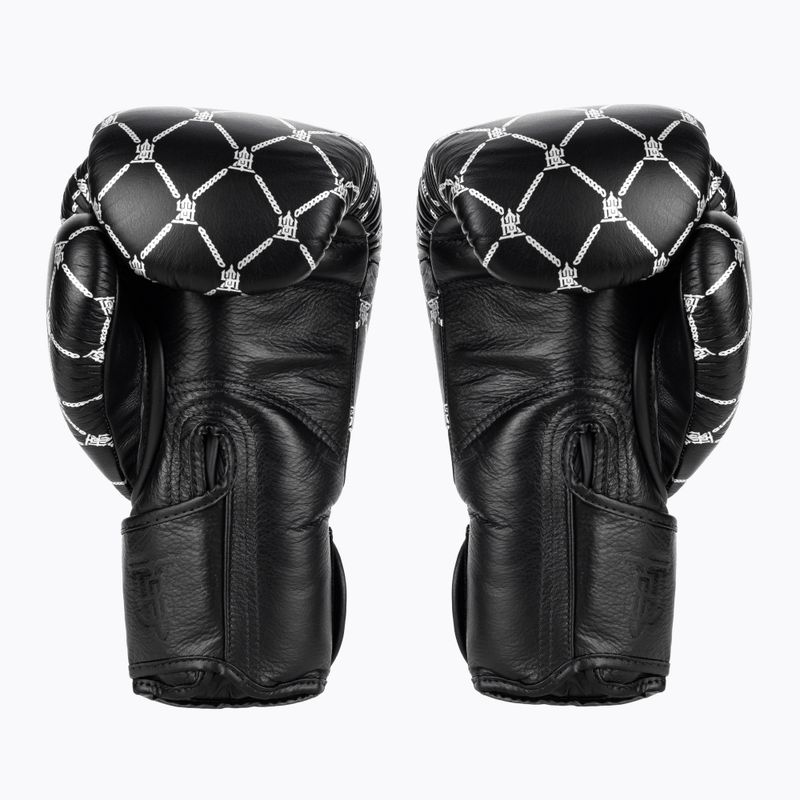 Boxerské rukavice Top King Boxing Chain černé/stříbrné 2