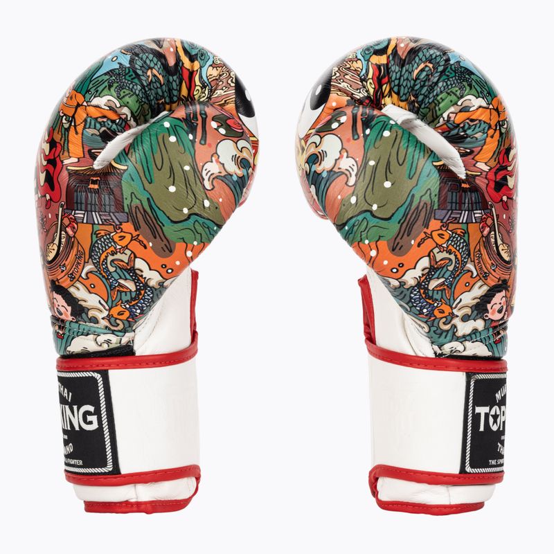 Boxerské rukavice Top King Boxing Culture white/red TKBGCT-1C1 3