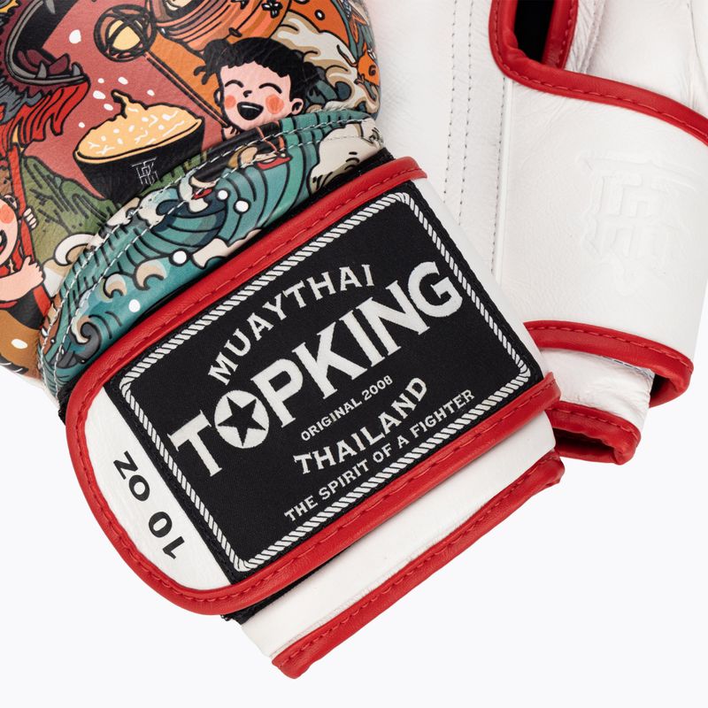 Boxerské rukavice Top King Boxing Culture white/red TKBGCT-1C1 4