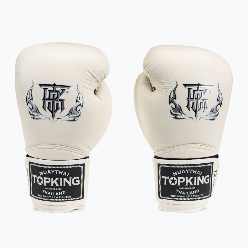 Top King Muay Thai boxerské rukavice Super Air bílé