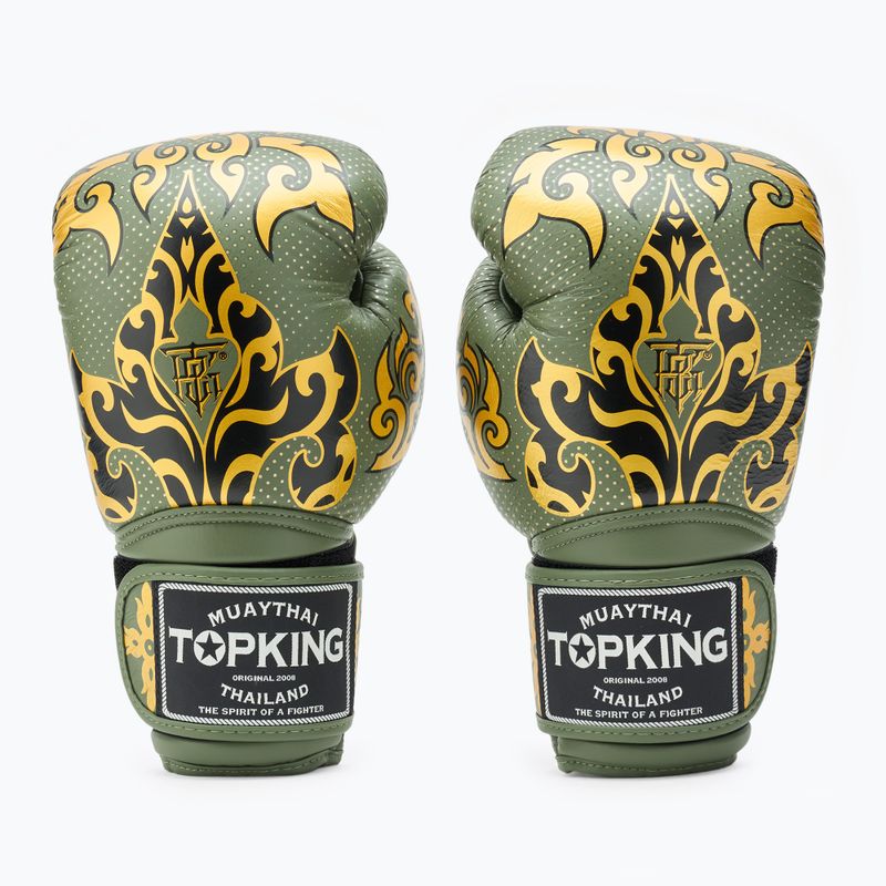 Boxerské rukavice Top King Boxing Kanok khaki  2