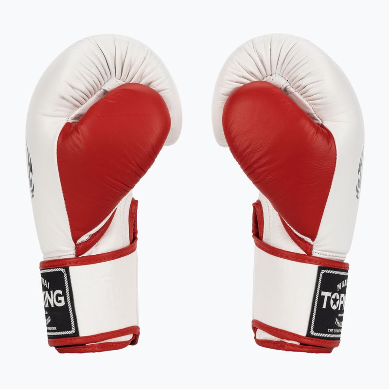 Boxerské rukavice Top King Boxing Reborn bílé/červené 3