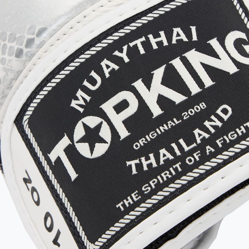 Boxerské rukavice  Top King Muay Thai Power Snake white/silver 5
