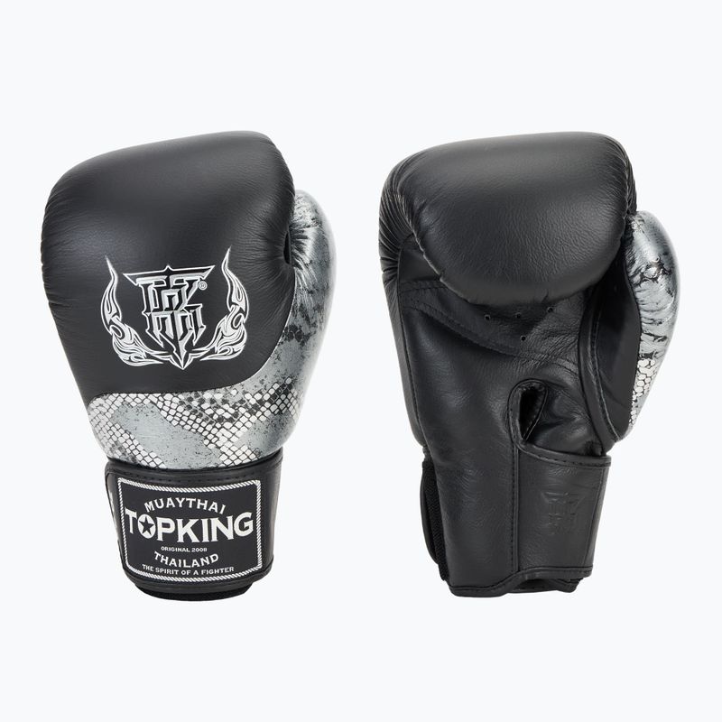 Boxerské rukavice  Top King Muay Thai Power Snake black/silver
