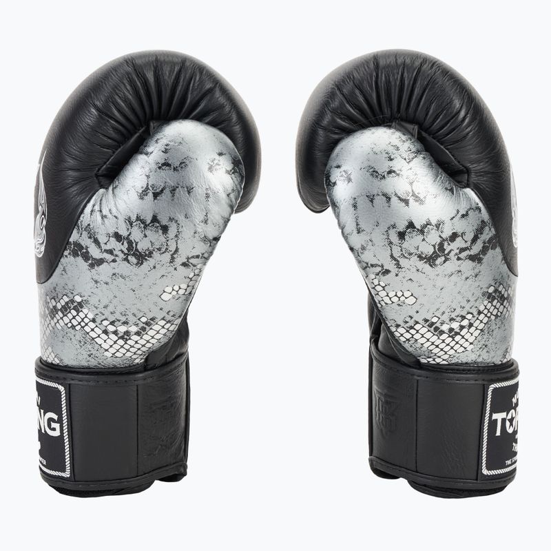 Boxerské rukavice  Top King Muay Thai Power Snake black/silver 4
