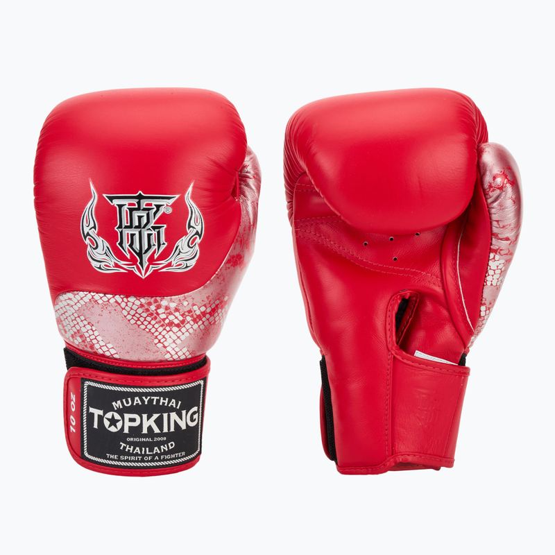 Boxerské rukavice  Top King Muay Thai Power Snake red/silver