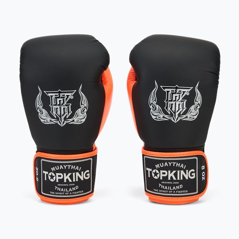 Boxerské rukavice Top King Reborn Boxing Semi Leather white/orange