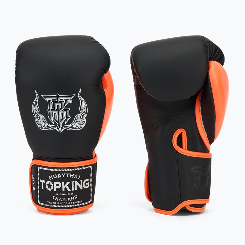 Boxerské rukavice Top King Reborn Boxing Semi Leather white/orange 3