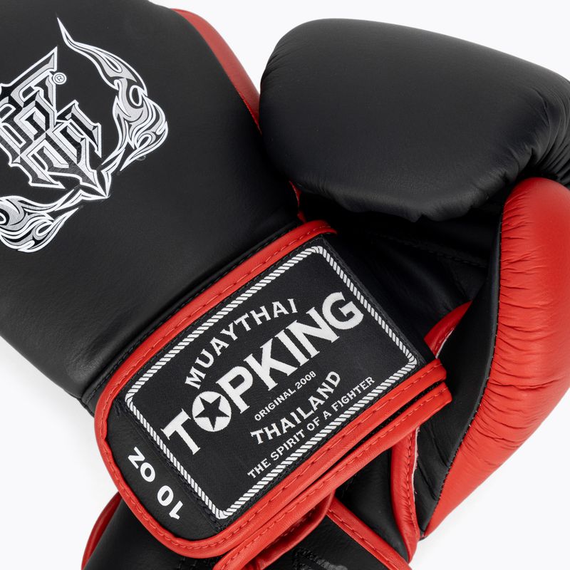 Boxerské rukavice Top King Reborn Semi Leather black/red 4