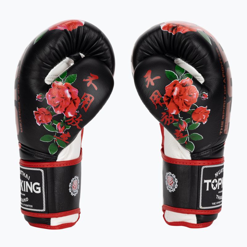 Boxerské rukavice Top King Rose white/black 3