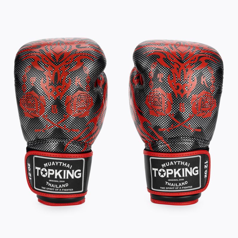 Boxerské rukavice Top King Boxing Dragon red/black