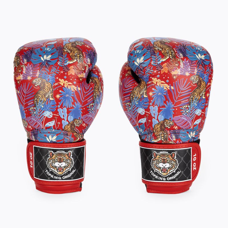 Boxerské rukavice Top King Boxing Wild Tiger černé/červené