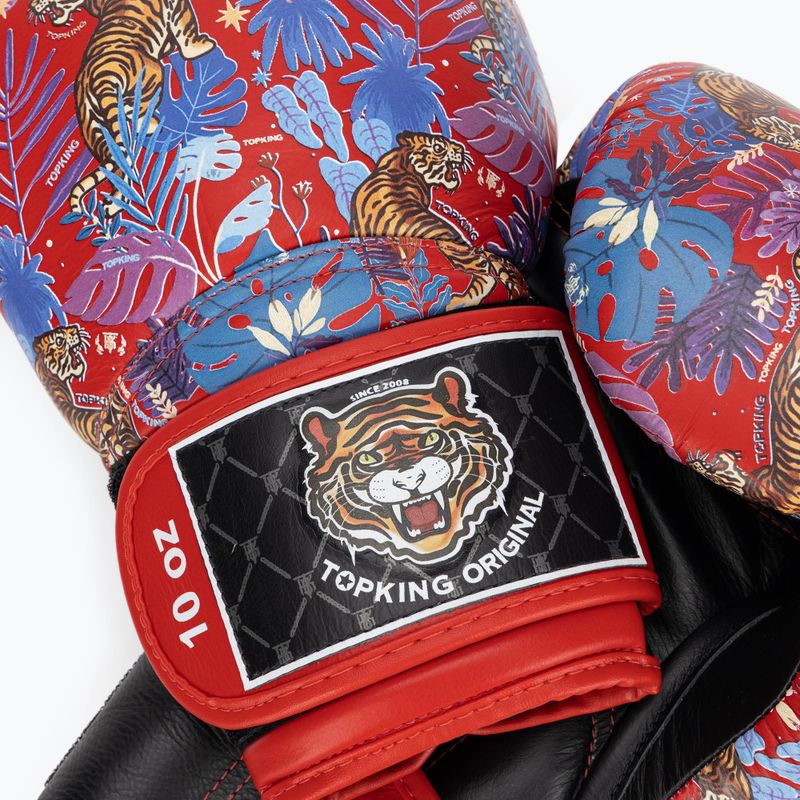 Boxerské rukavice Top King Boxing Wild Tiger černé/červené 4