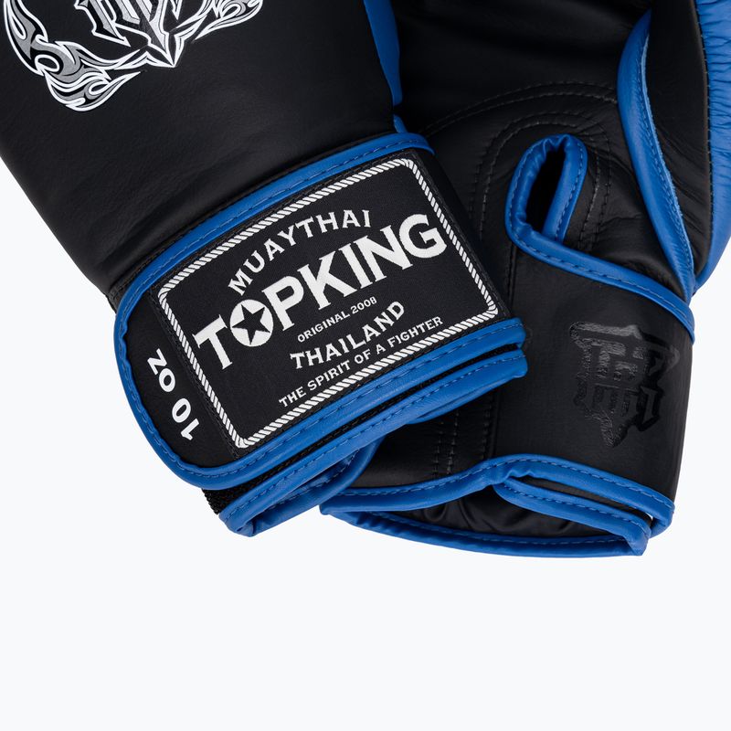 Boxerské rukavice Top King Reborn Semi Leather black/blue 5