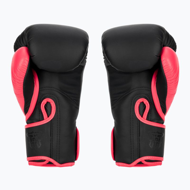 Boxerské rukavice Top King Reborn Semi Leather black/pink 2