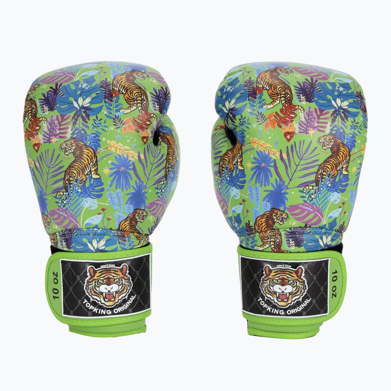 Boxerské rukavice Top King Boxing Wild Tiger černé/zelené