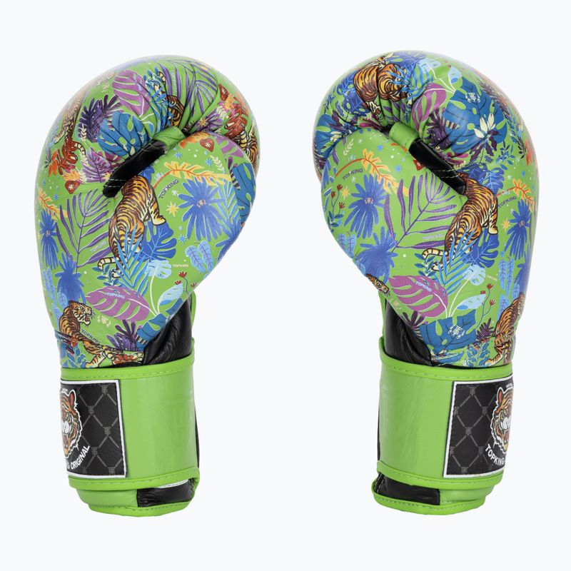 Boxerské rukavice Top King Boxing Wild Tiger černé/zelené 3