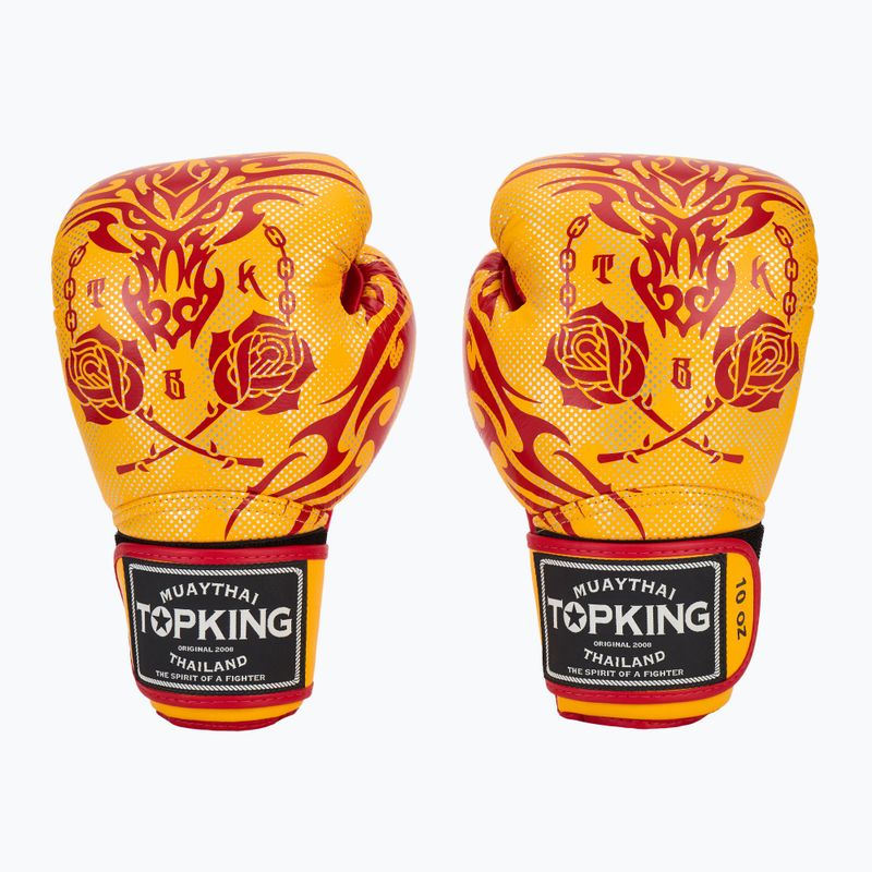 Boxerské rukavice  Top King Boxing Dragon yellow 2