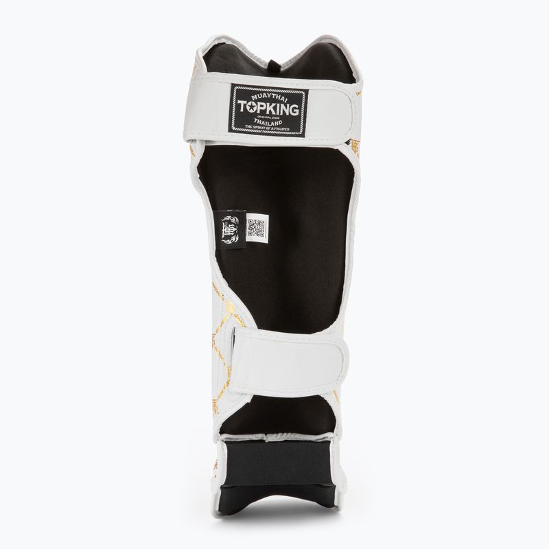 Chrániče holenních kostí a chodidel Top King Chain Semi Leather white/gold 4