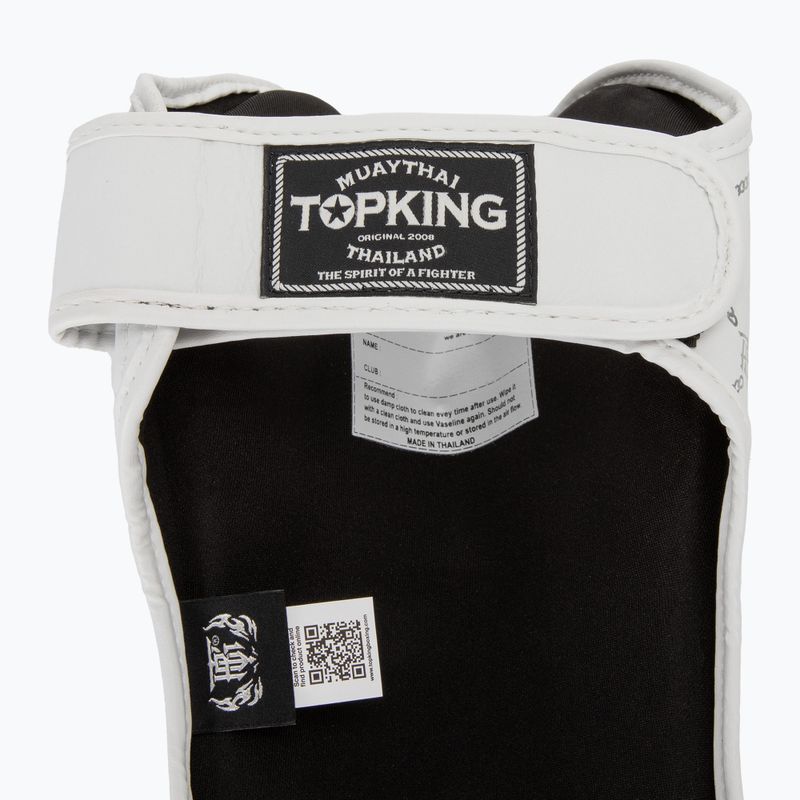 Chrániče holenních kostí a chodidel Top King Chain Semi Leather white/silver 6