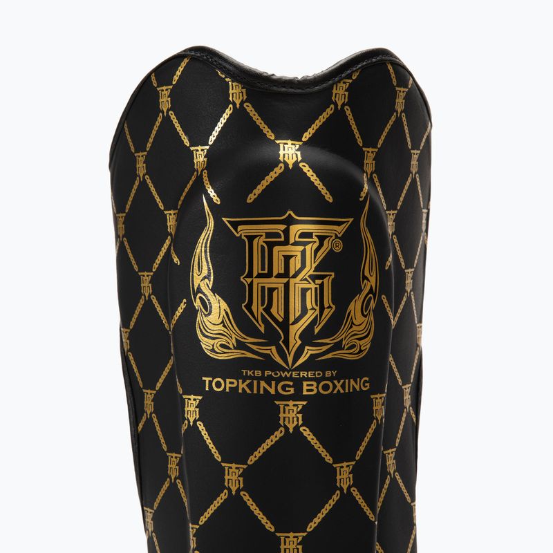 Chrániče holenních kostí a chodidel Top King Chain Semi Leather black/gold 3