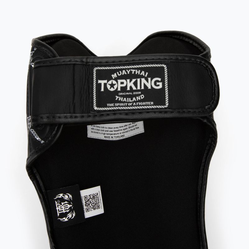 Chrániče holenních kostí a chodidel Top King Chain Semi Leather black/silver 4