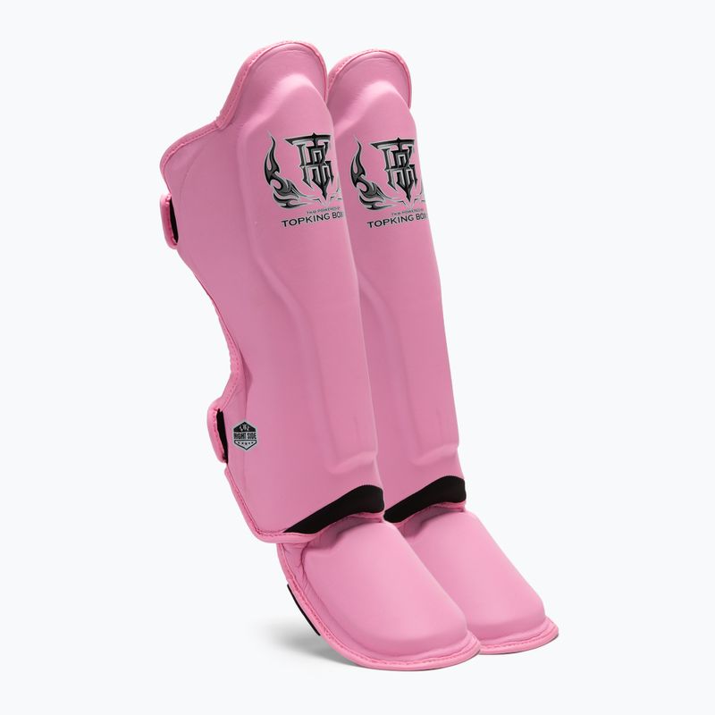 Chrániče holenních kostí a chodidel Top King Pro Semi Leather pink