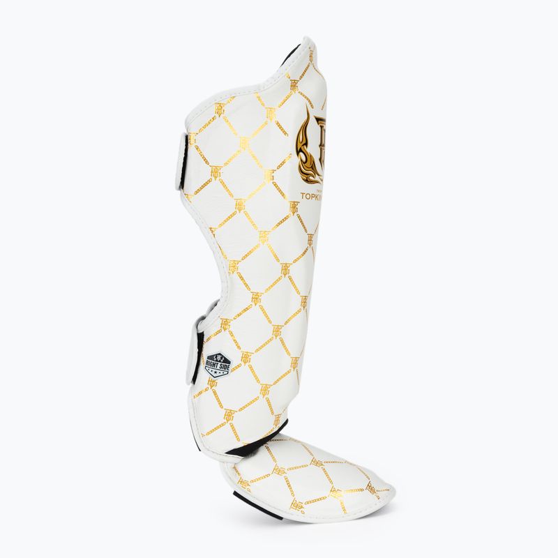 Chrániče holenních kostí a chodidel Top King Chain white/gold 2