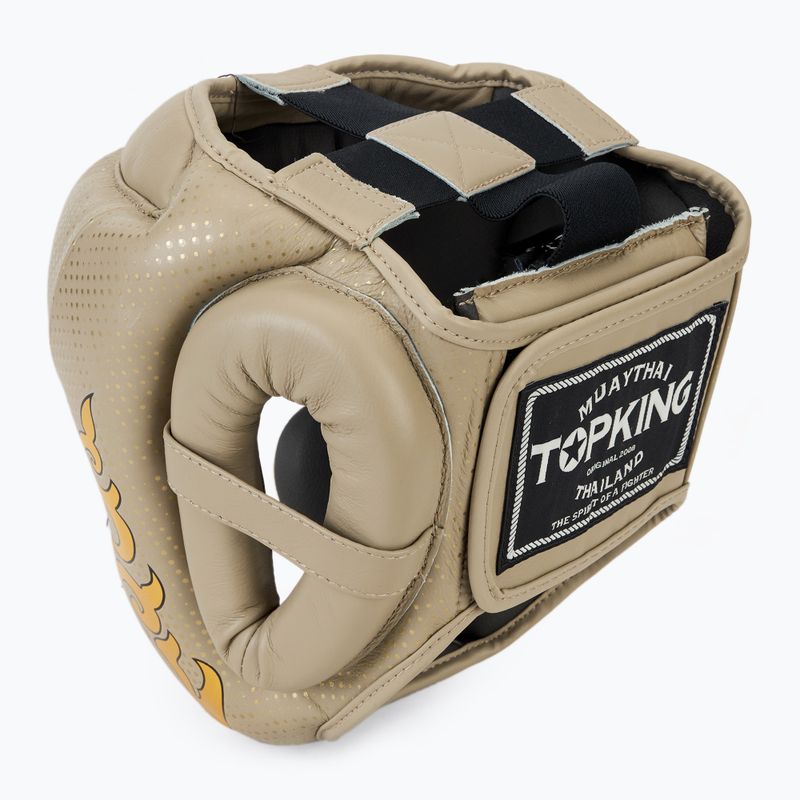 Boxerská helma Top King Kanok beige 3