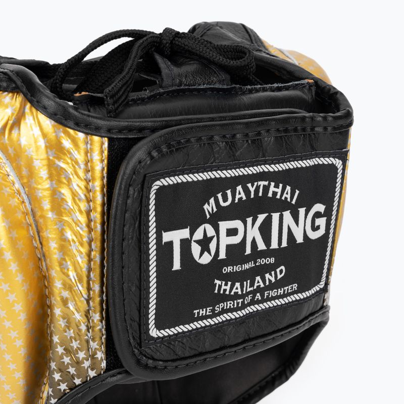 Boxerská helma  Top King Super Star gold 5