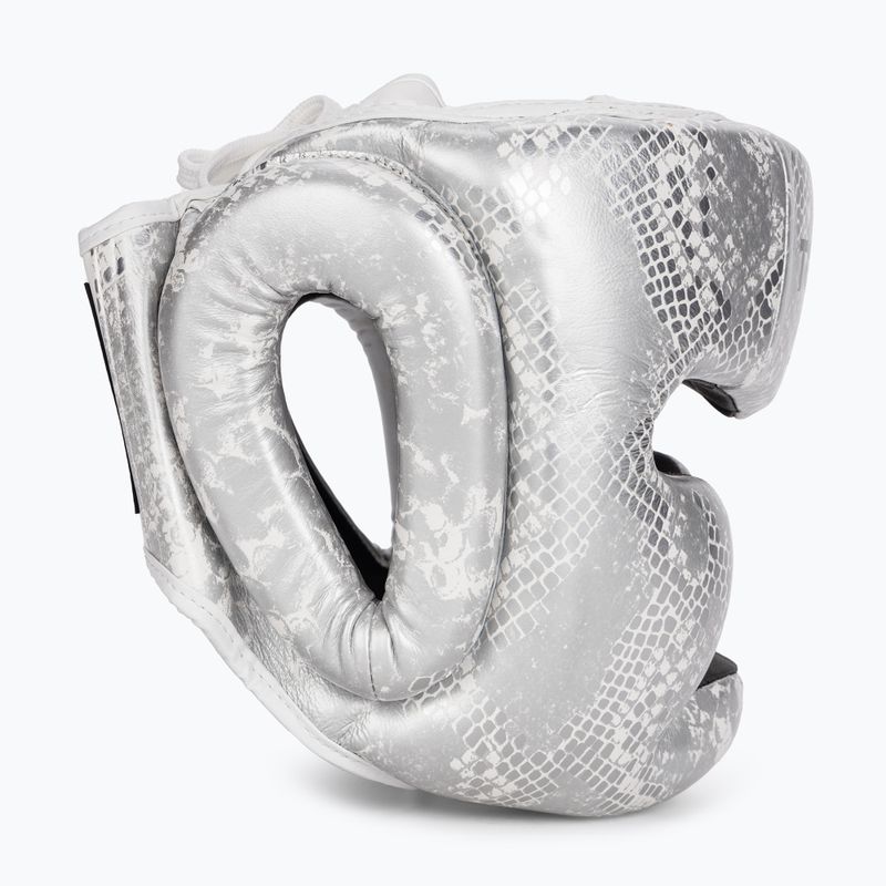 Boxerská helma Top King Super Star white/silver 2