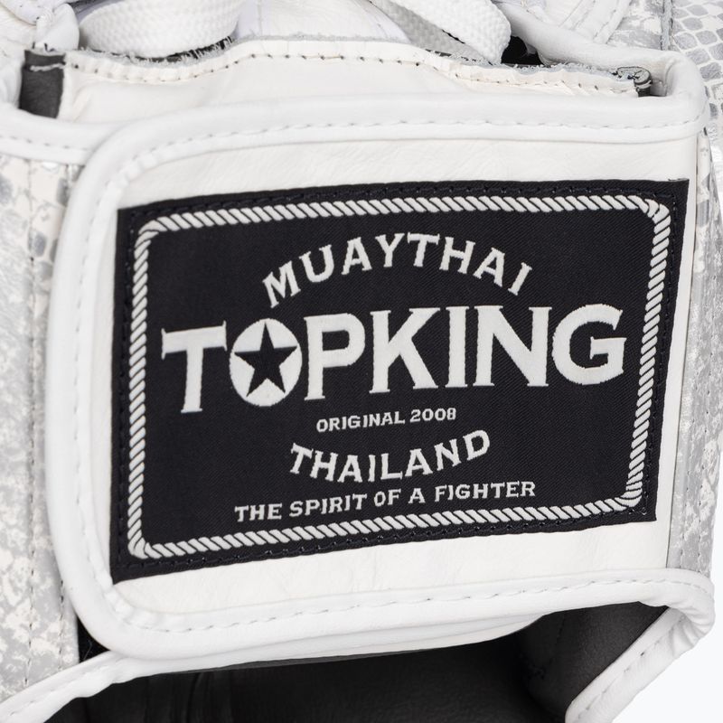 Boxerská helma Top King Super Star white/silver 5