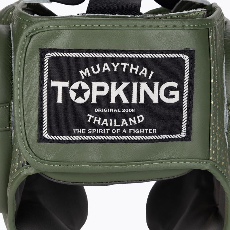 Boxerská helma Top King Kanok khaki  5