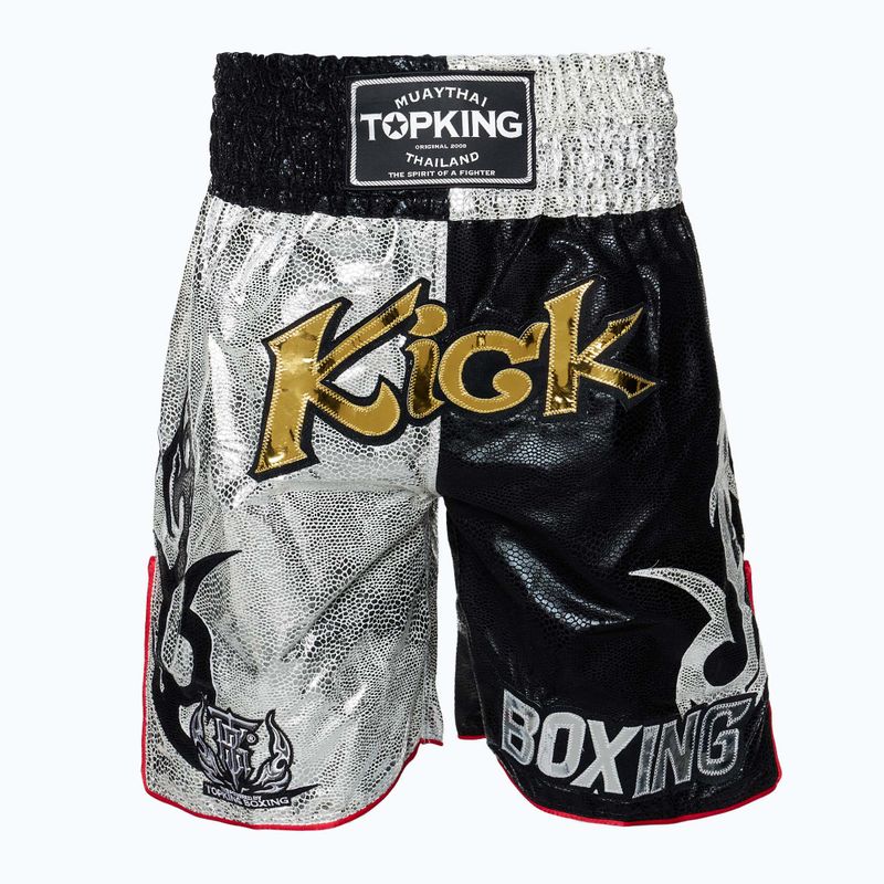 Tréninkové šortky Top King Kickboxing černá/bílá